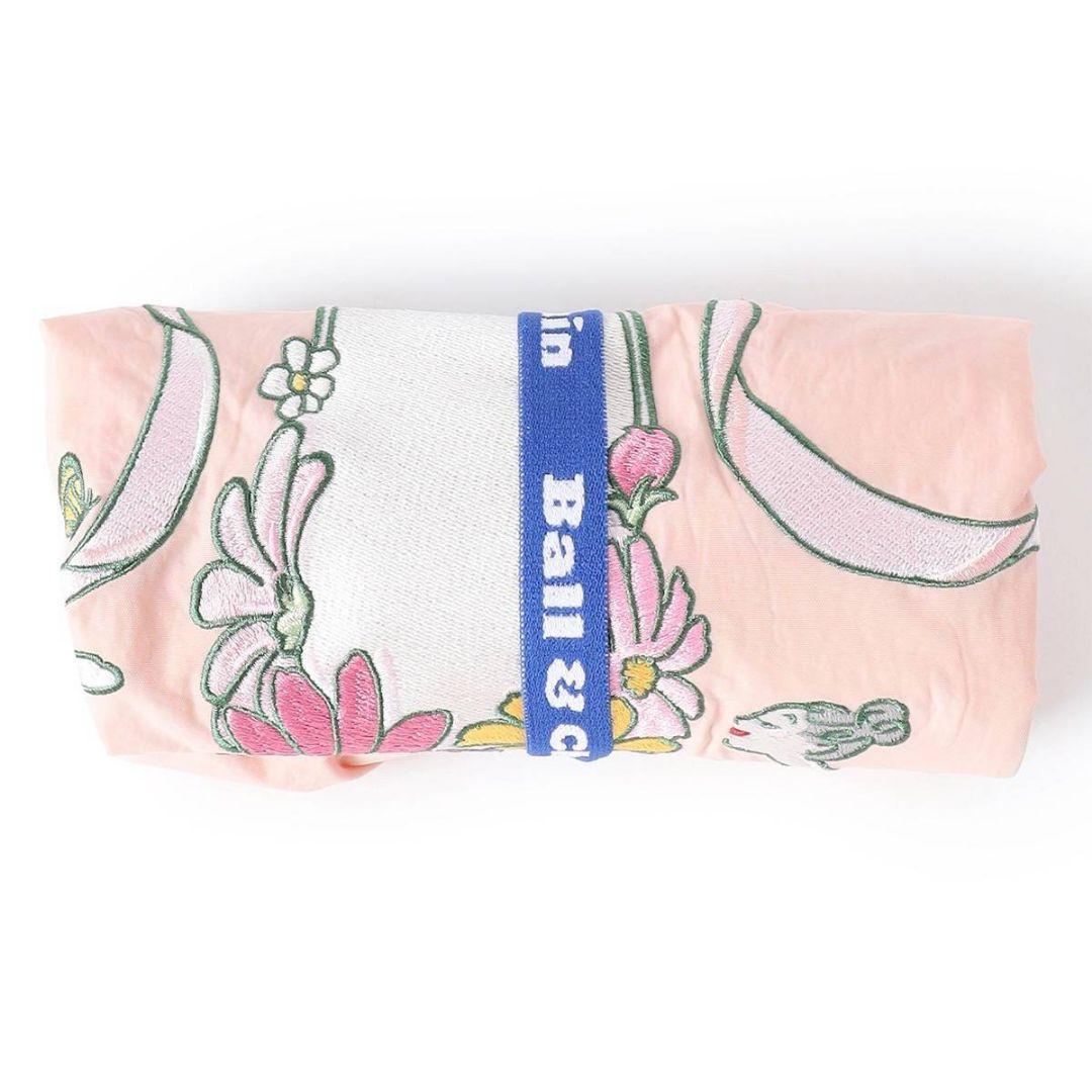 【新品】Ball＆ChainチャコットフラワーポワントトートMサーモンピンク