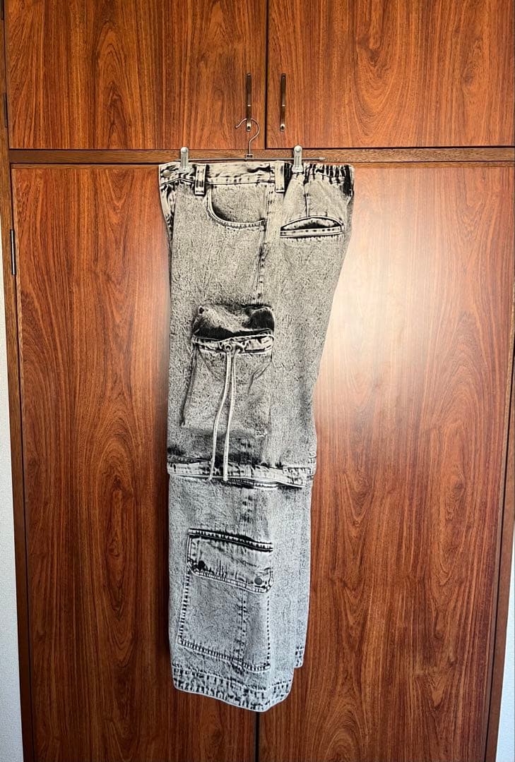 MAISON SPECIAL ビッグポケット 2WAYバギーデニムカーゴパンツ