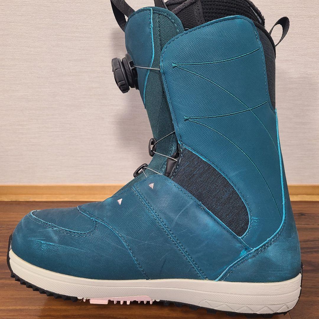 ティールカラー BOAシステム スノーボードブーツ 24.5