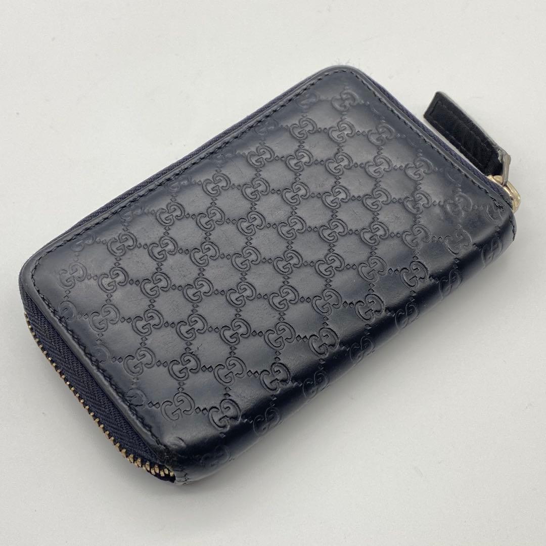 GUCCI・グッチ・ケース・マイクログッチシマ・ネイビー