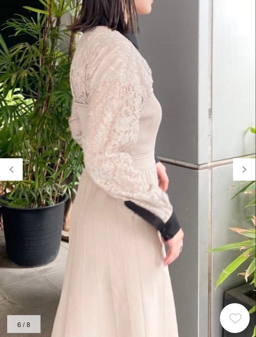 新品タグ付グレースレースレイヤードニットワンピース　ダイアグラム　グレースクラス