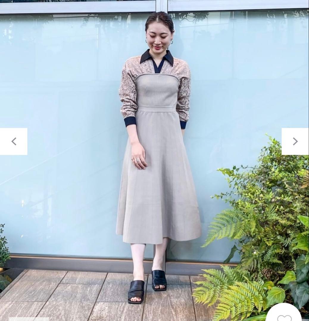 新品タグ付グレースレースレイヤードニットワンピース　ダイアグラム　グレースクラス