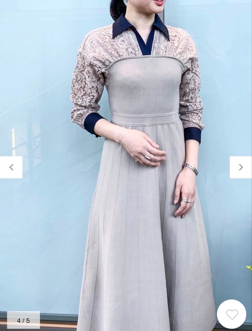 新品タグ付グレースレースレイヤードニットワンピース　ダイアグラム　グレースクラス