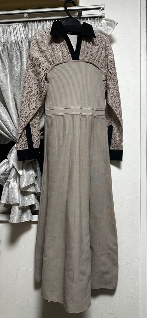 新品タグ付グレースレースレイヤードニットワンピース　ダイアグラム　グレースクラス