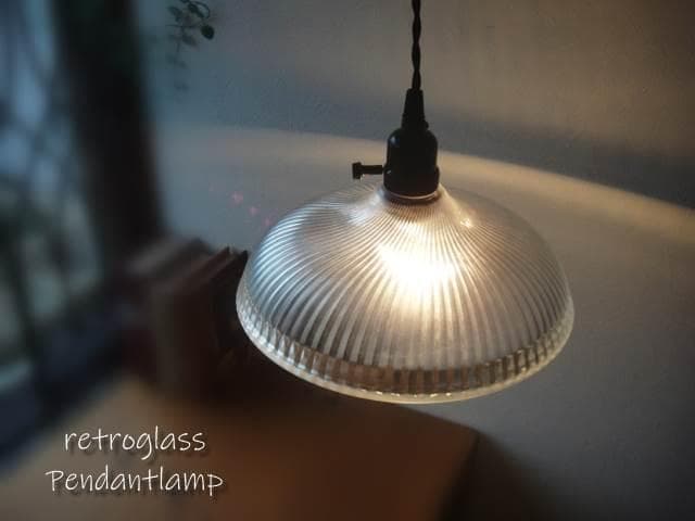 2台　ガラスのペンダントライトシーリングカバーありペンダントランプ