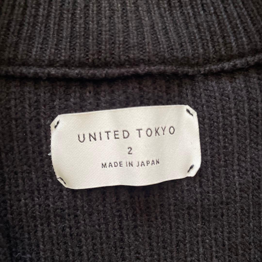 美品✨UNITED TOKYO ドライバーズニット　2 ブラック　肉厚　日本製