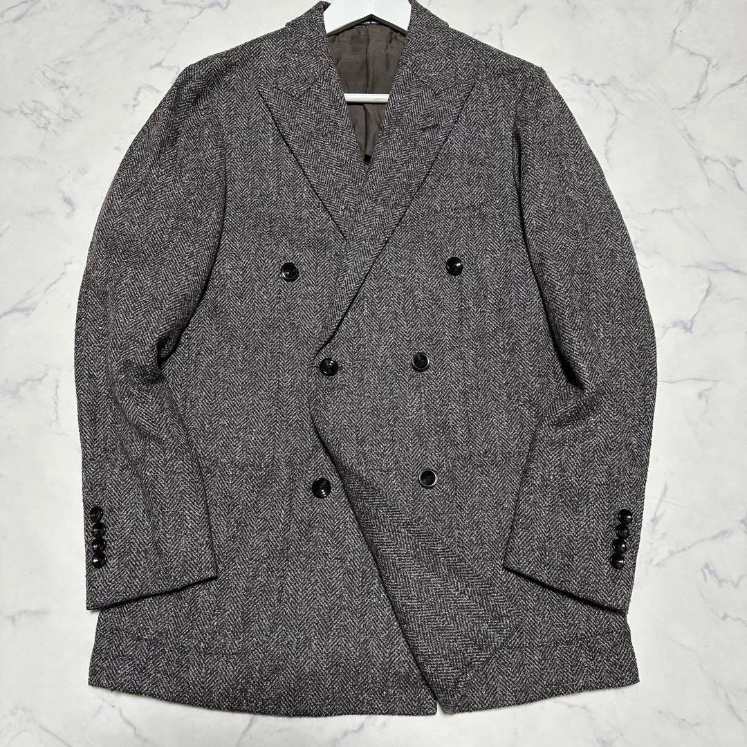 未使用級美品　ユナイテッドアローズ　ダブルテーラードジャケット　ブラウン系　46