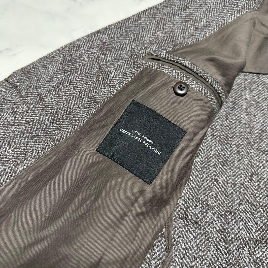 未使用級美品　ユナイテッドアローズ　ダブルテーラードジャケット　ブラウン系　46