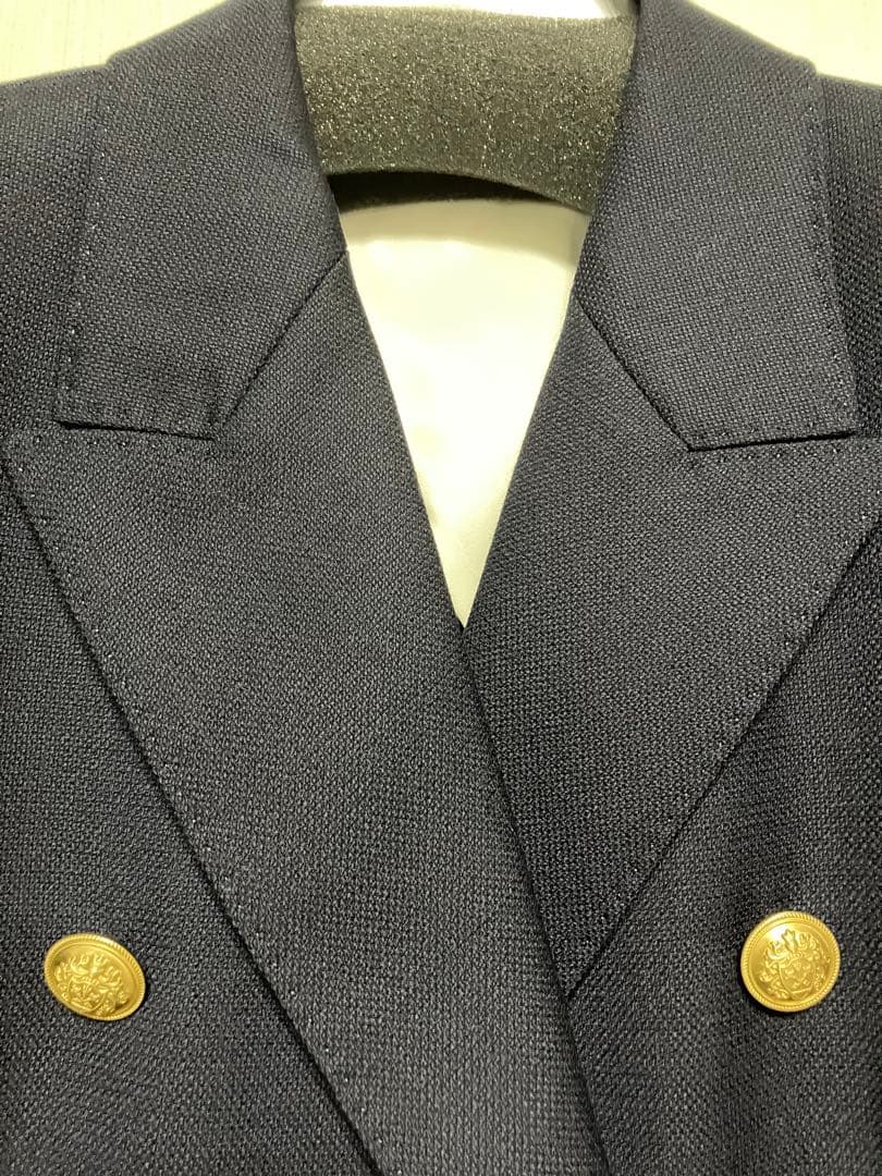 ANAYI ネイビー ウールオックス ダブルジャケット　ダブルブレスト ブレザー