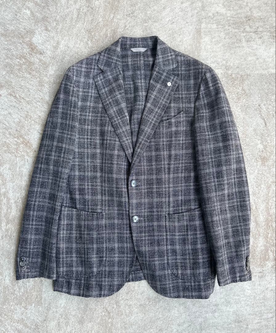 【美品】L.B.M.1911チェック柄 チャコール 50R（L）