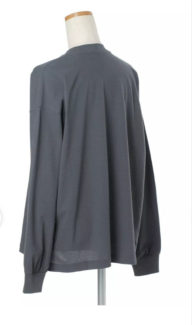 【新品タグ付き】ATON ロングスリーブTシャツ チャコールグレー 38