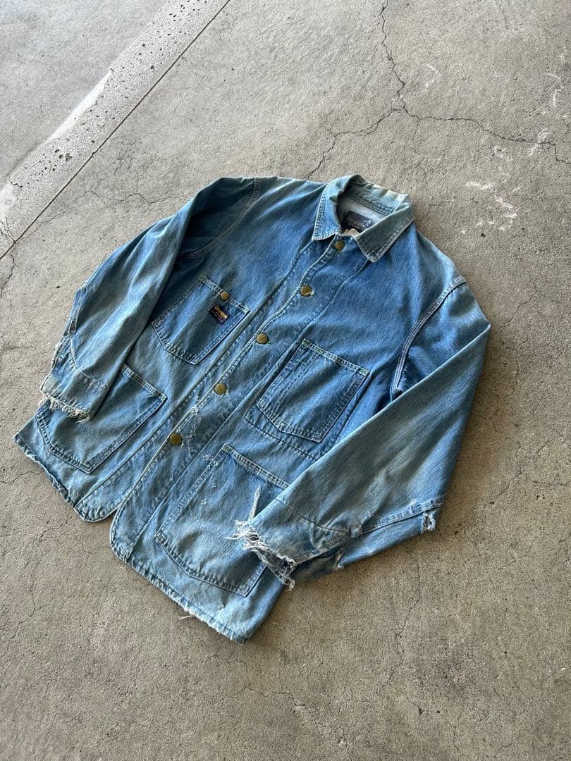 【vintage】 60~70s Oshkosh デニムカバーオール ボロ