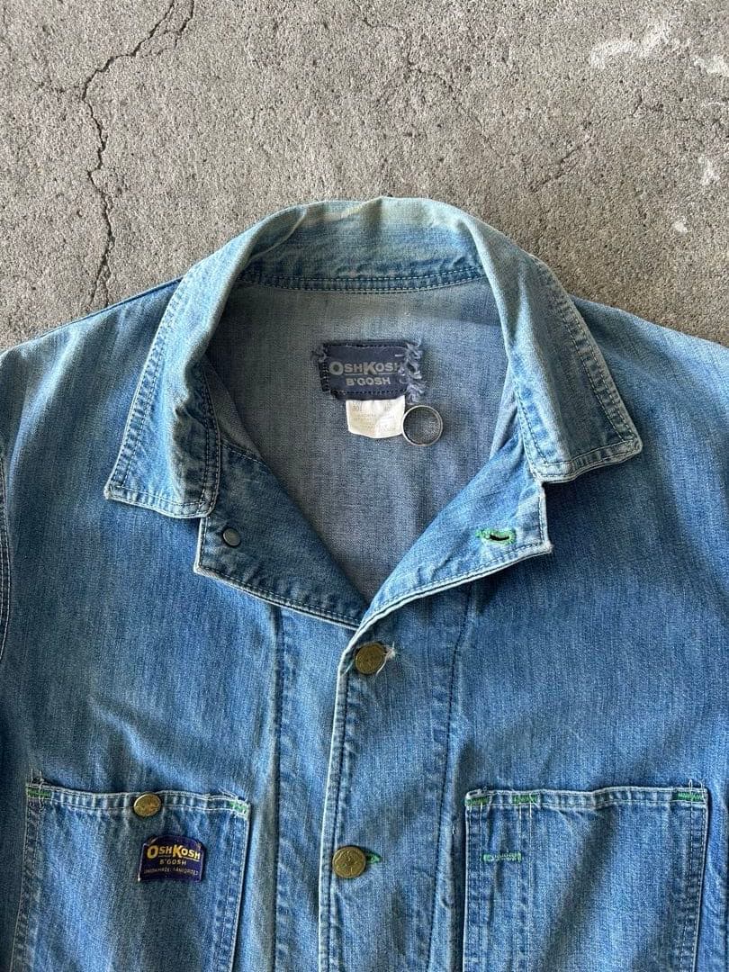 【vintage】 60~70s Oshkosh デニムカバーオール ボロ