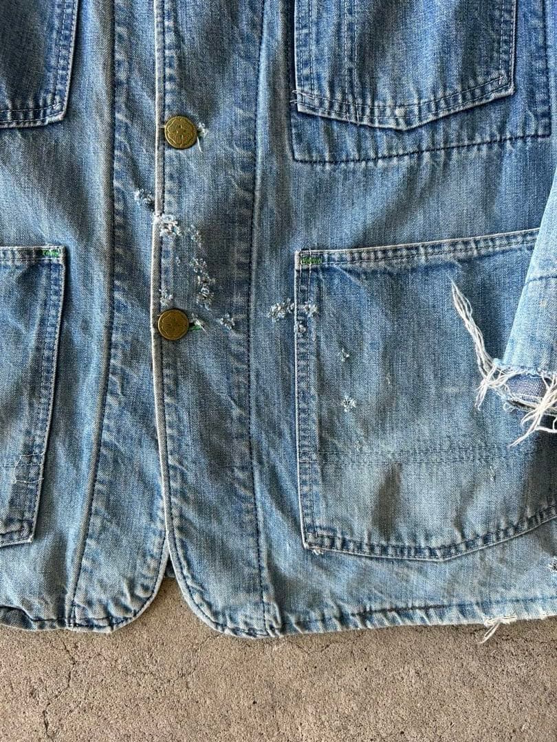 【vintage】 60~70s Oshkosh デニムカバーオール ボロ