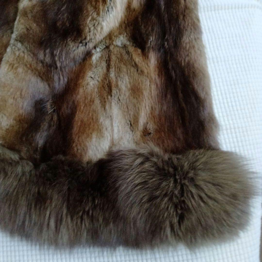 未使用品❤毛皮ロングコートリアルファー 毛皮コートブラウン