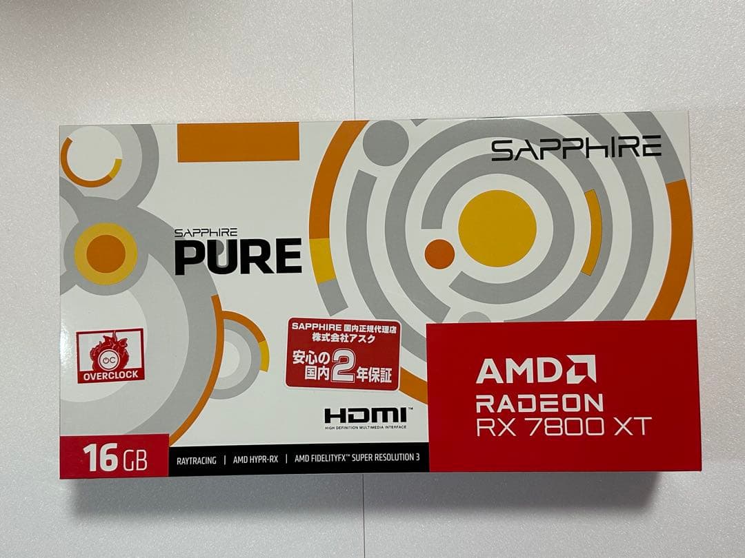 グラフィックボード・グラボ・ビデオカード Sapphire Radeon RX 7800 XT 16GB