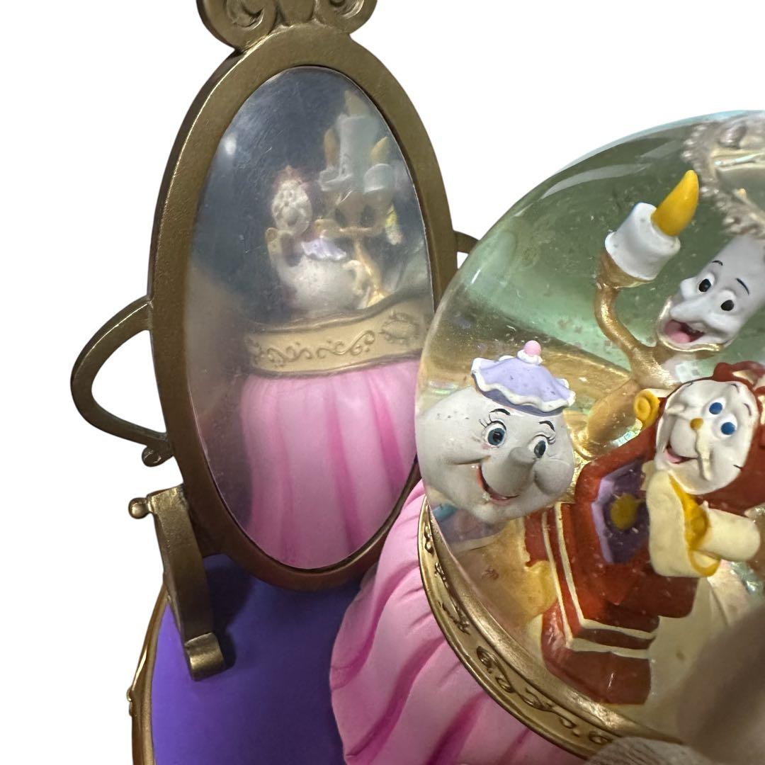 Disney ディズニー　美女と野獣　オルゴール　スノードーム　1991年製