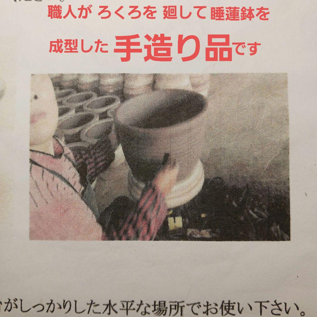 新品　特大径52x49　陶器　睡蓮鉢　メダカ鉢　　白　ホワイト　ルーバー　LWH