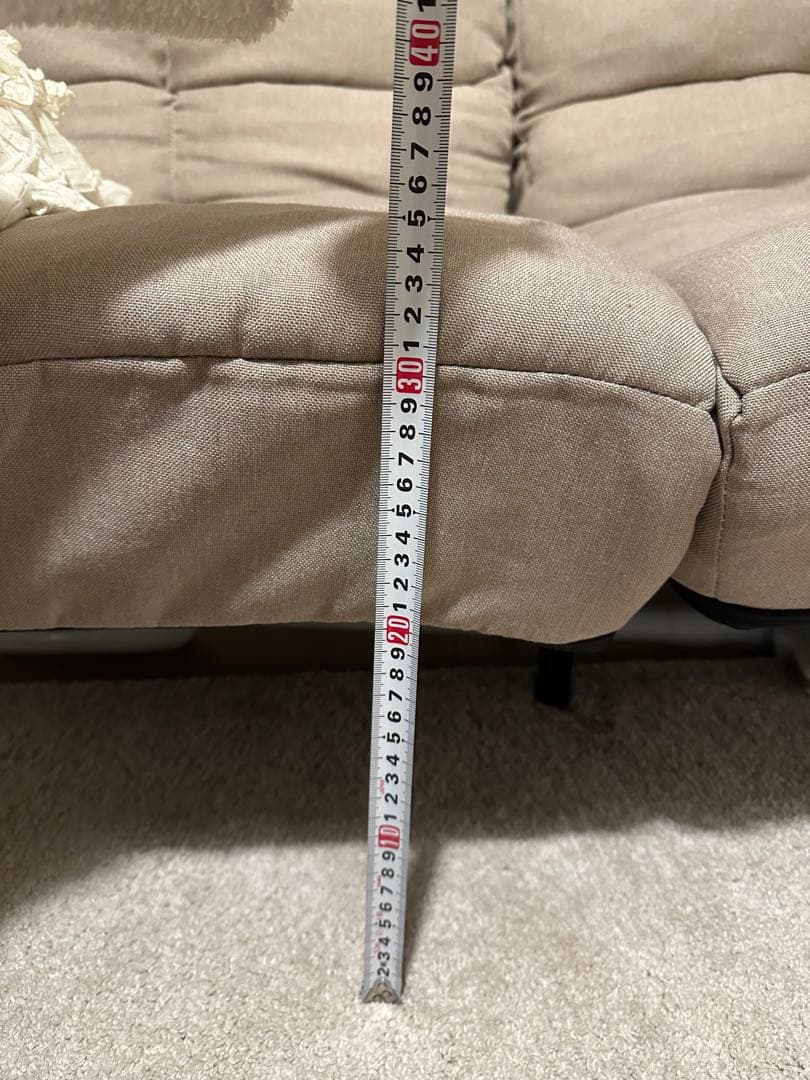 リクライニングソファ ベージュ 2人掛け