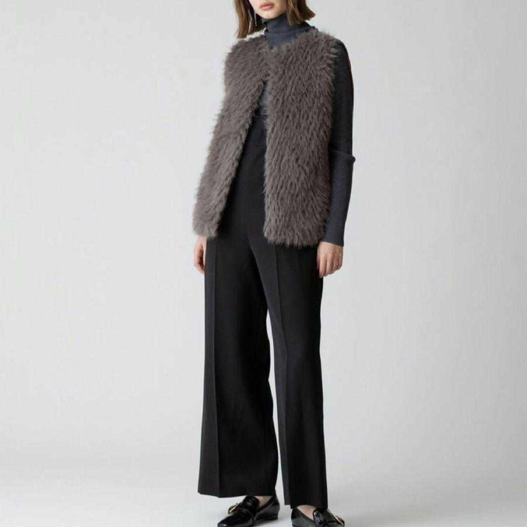 23AW✨allureville　ジャガードフェイクファーコンビニットジレ