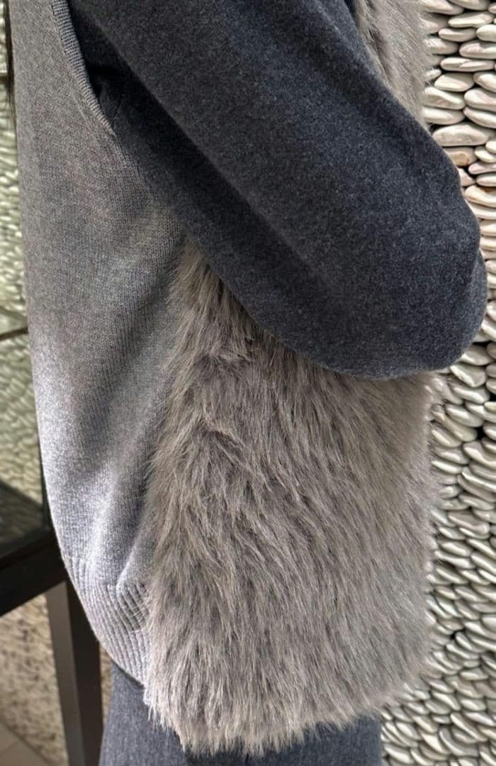 23AW✨allureville　ジャガードフェイクファーコンビニットジレ