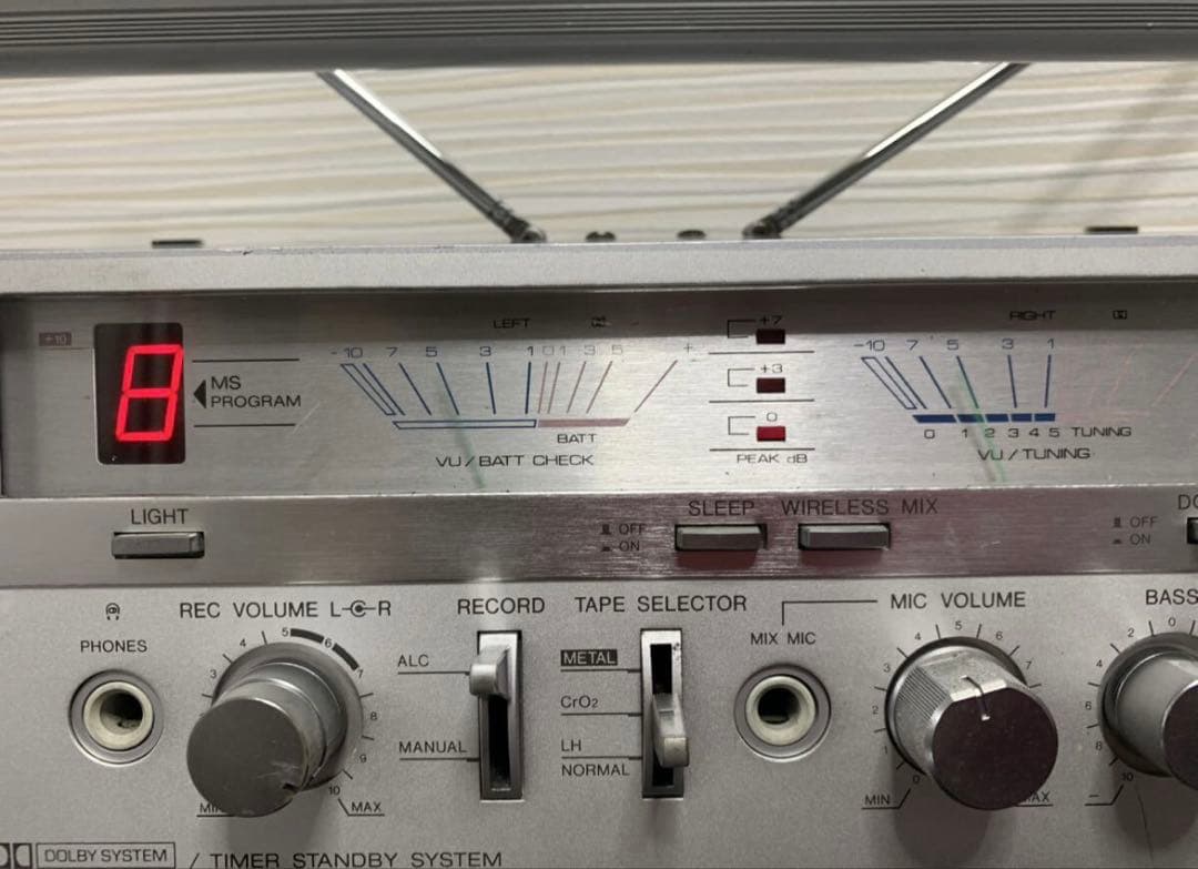 修理 作動品 ★昭和 レトロ◆AIWA アイワ◆2BAND/CS-J88ラジカセ