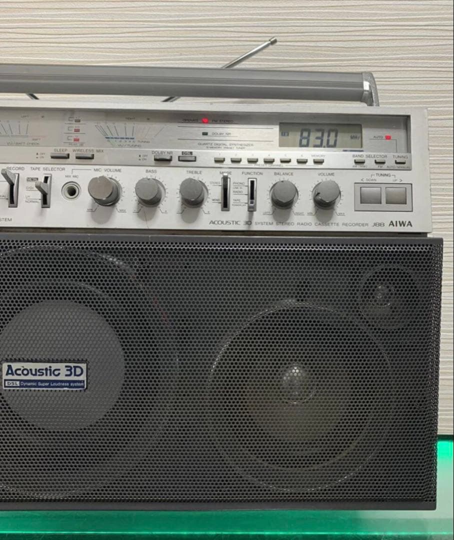 修理 作動品 ★昭和 レトロ◆AIWA アイワ◆2BAND/CS-J88ラジカセ