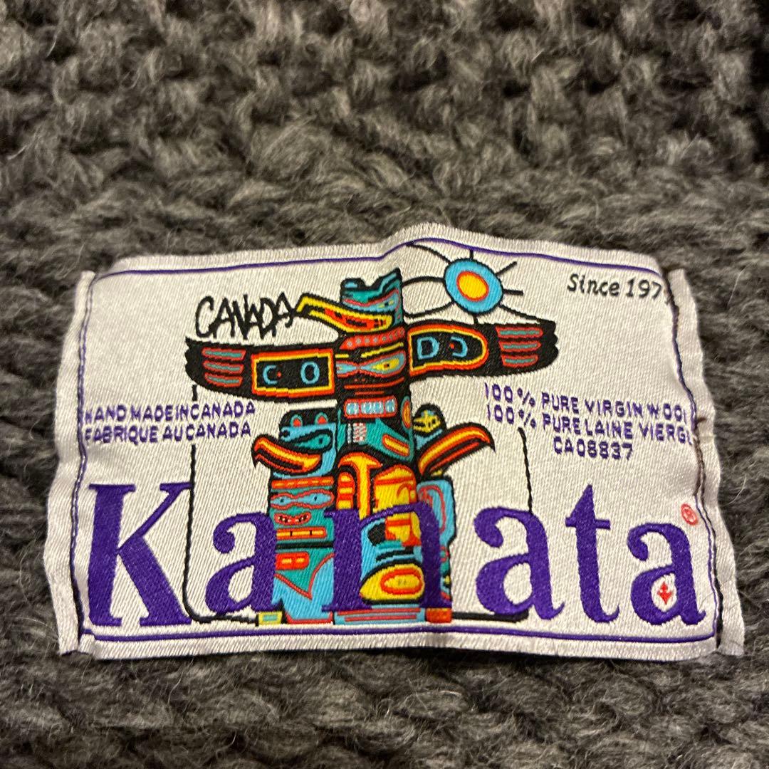 Knitata ビンテージモデル　エンブレム柄 カーディガン　カナダ製