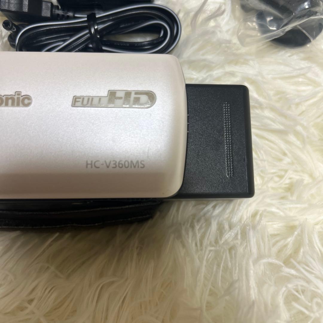 【美品】Panasonic HC-V360MS ホワイト ビデオカメラ