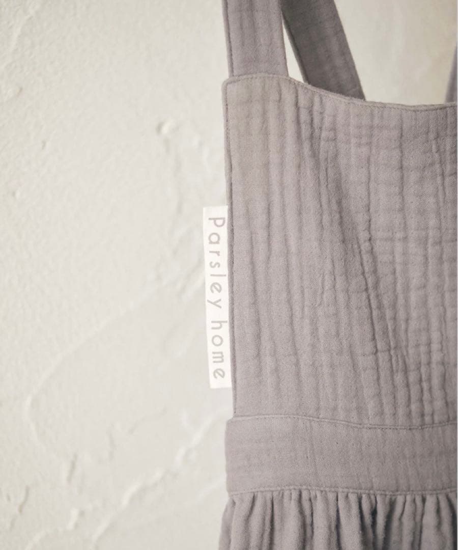 pasley 辻希美 コットンガーゼエプロン　グレー