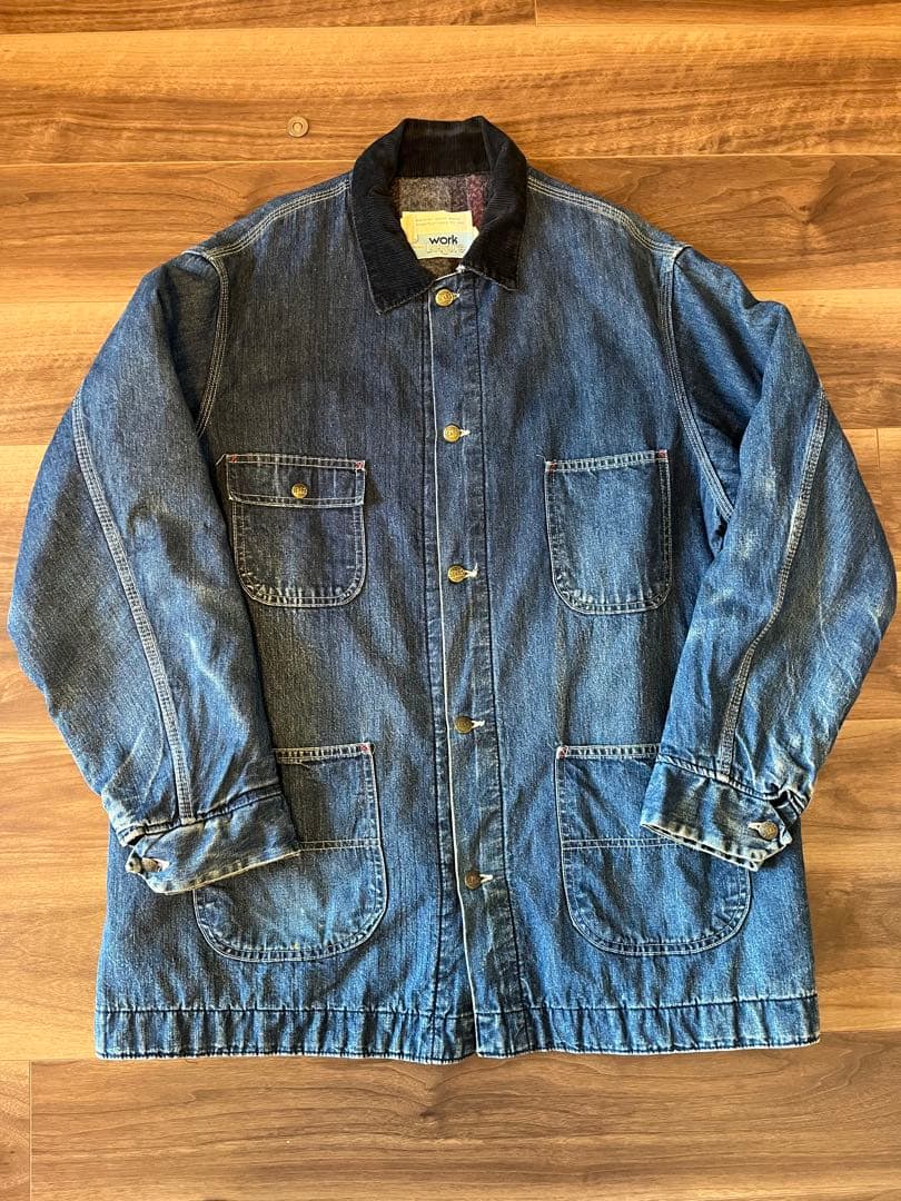 70s Sears work leisure USA デニム カバーオール XL