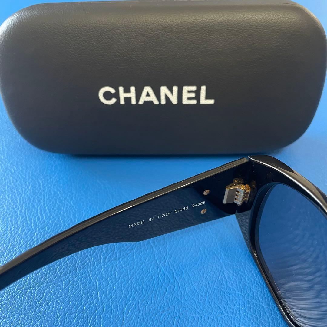 【美品】CHANEL ブラック サングラス キルティング　ゴールド