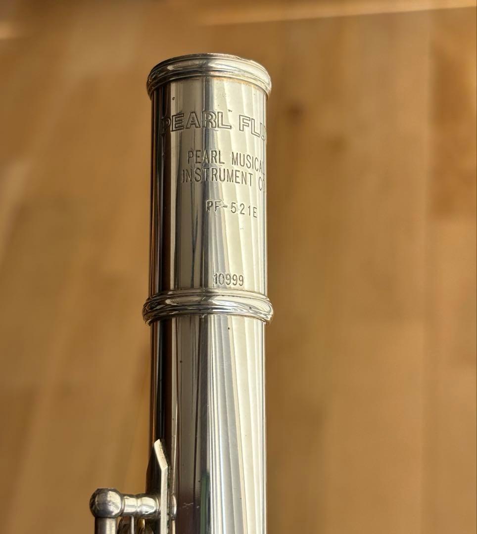 Pearl パールフルート リップ銀製 PF-521E ケース付 Eメカ付