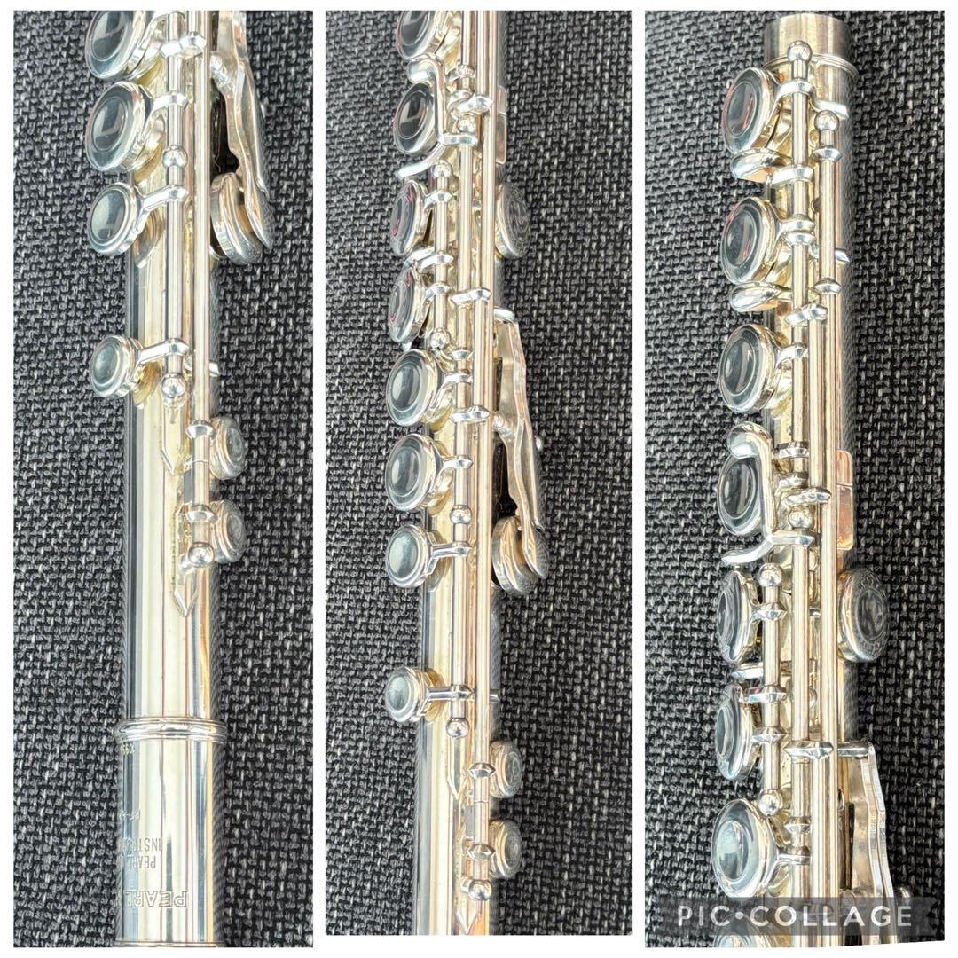 Pearl パールフルート リップ銀製 PF-521E ケース付 Eメカ付
