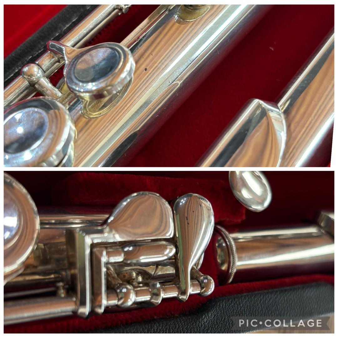 Pearl パールフルート リップ銀製 PF-521E ケース付 Eメカ付