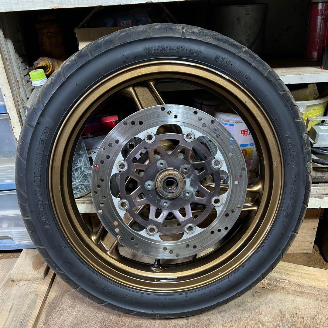 【今月限定値下げ中】zrx400 ホイール前後 ディスク、スプロケット付き