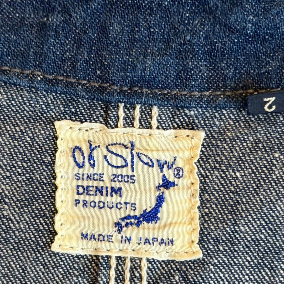 orSlow ノーカラーカバーオール インディゴジャケット