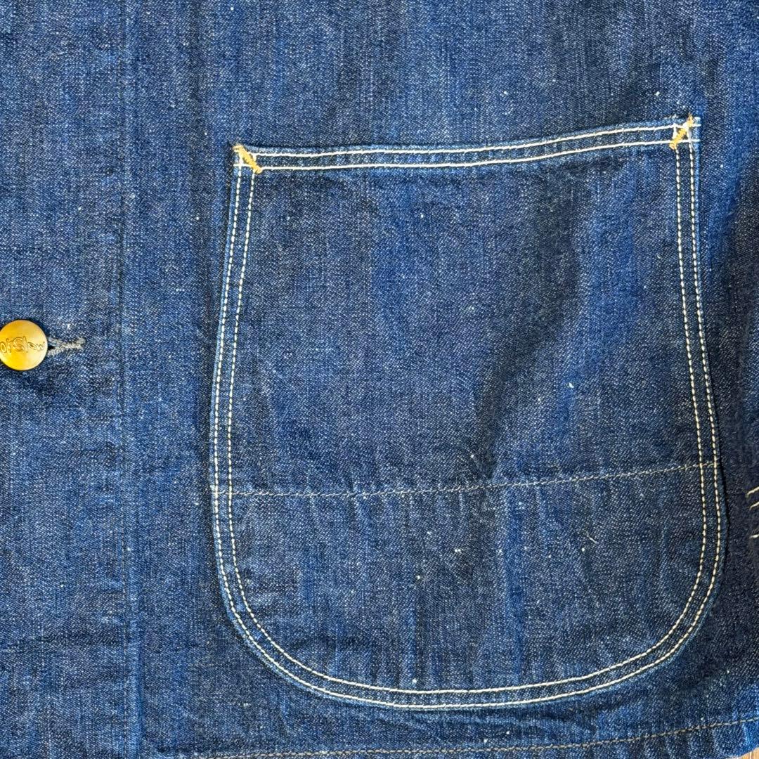 orSlow ノーカラーカバーオール インディゴジャケット