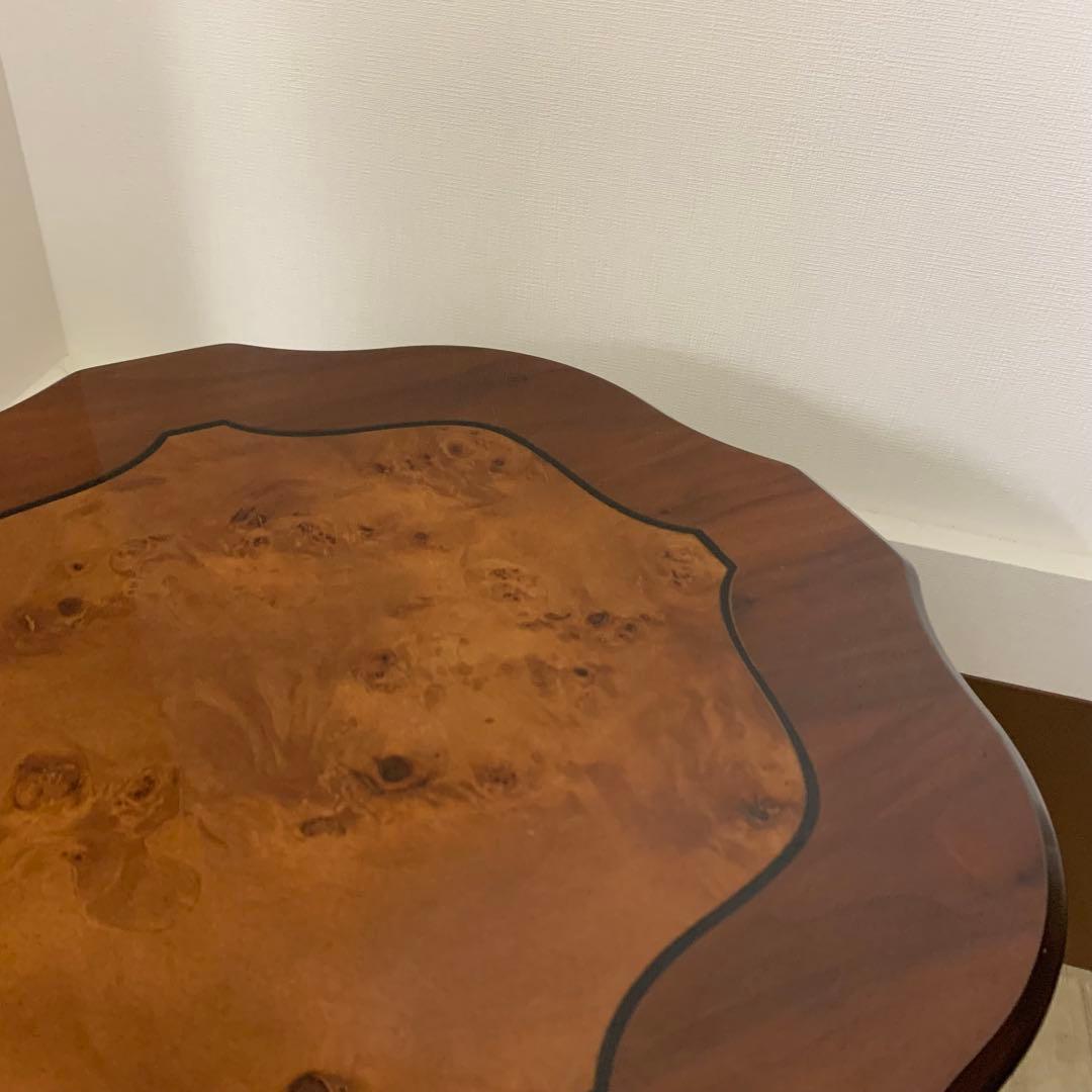 【美品】イタリー サイドテーブル 象嵌 彫刻 クラシック 西洋