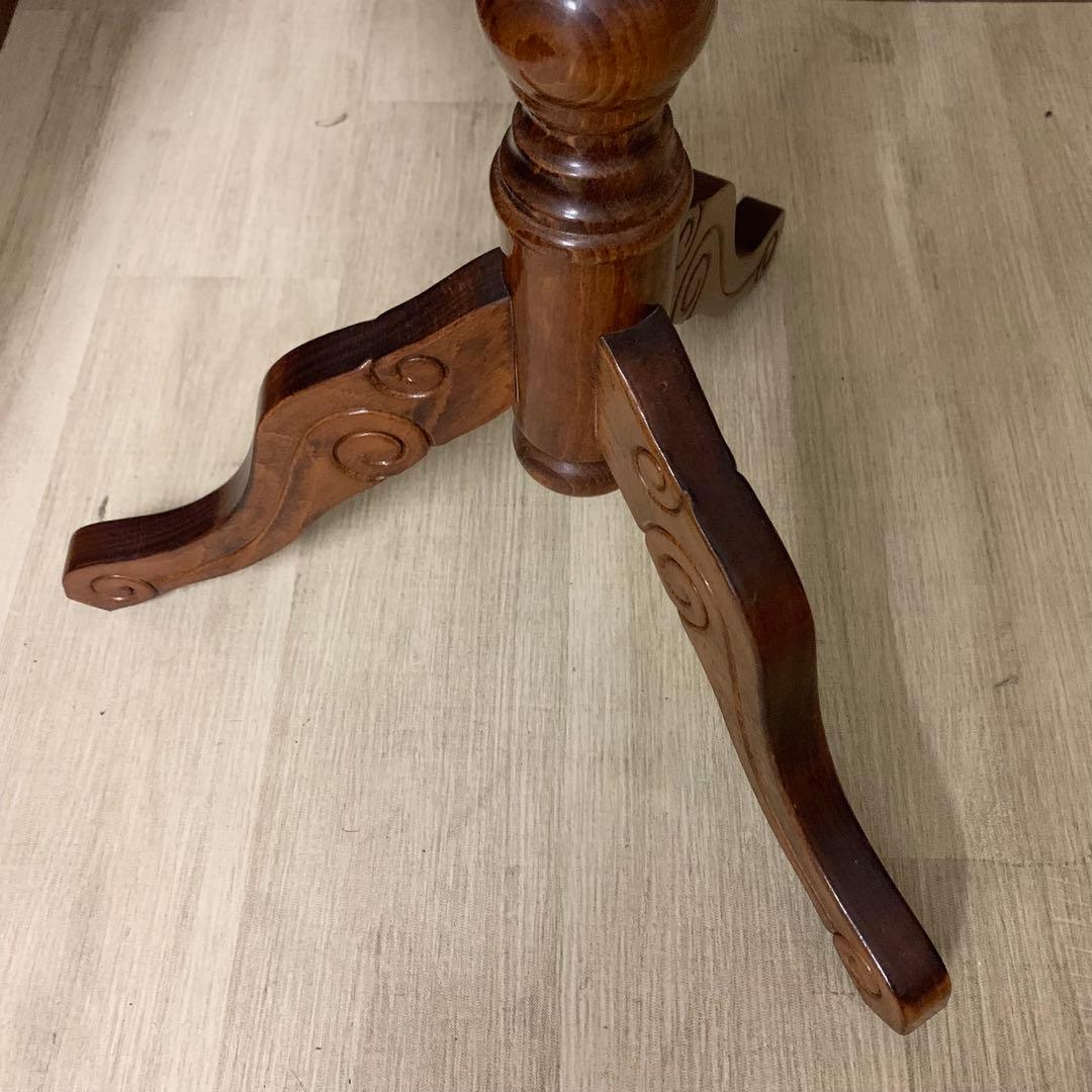 【美品】イタリー サイドテーブル 象嵌 彫刻 クラシック 西洋