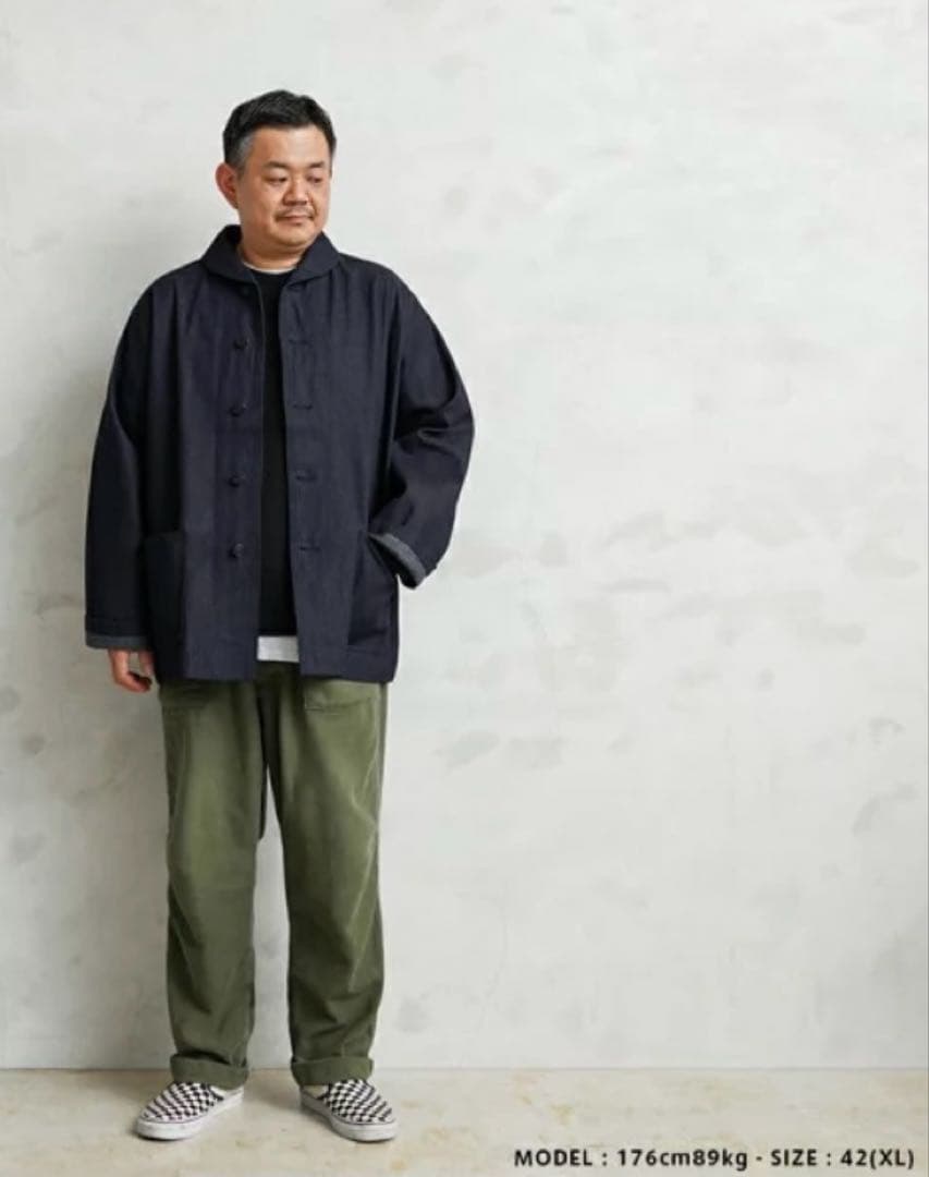 WAIPER inc カイハラ社製デニムショールカラージャケットインディゴ