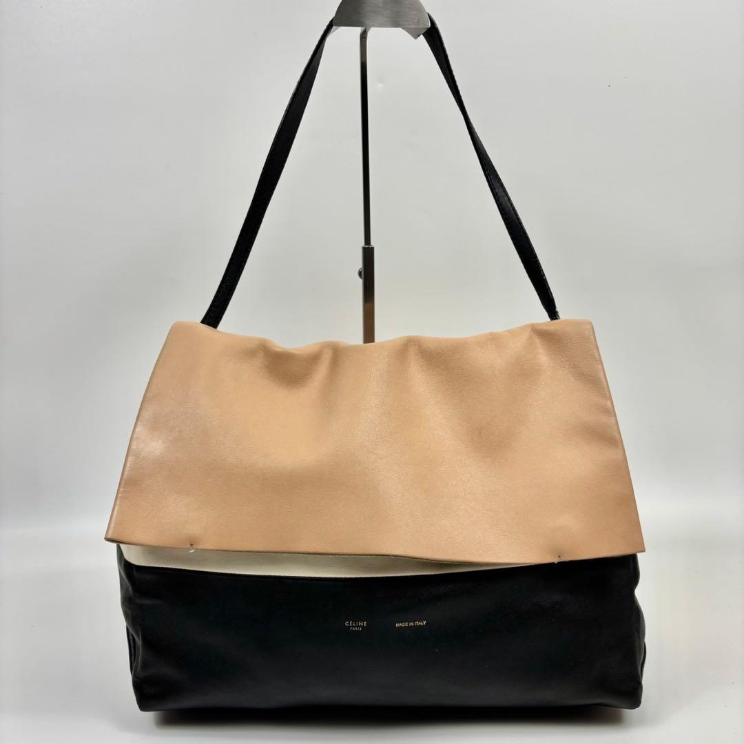 専用セリーヌ　フィービー期　オールソフト　ワンショルダーバッグ　バイカラー