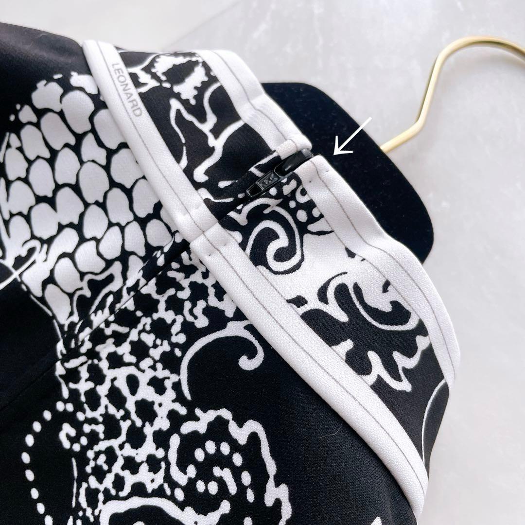 美品✨レオナール カットソー カンカン素材 トリム 花柄 ペイズリー 42