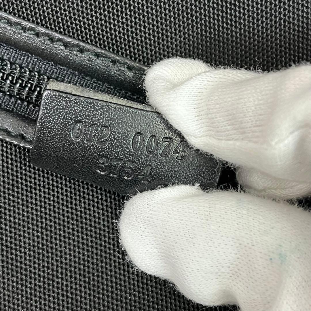 GUCCI グッチ 大容量 ボストンバッグ ナイロン レザー 2WAY ブラック