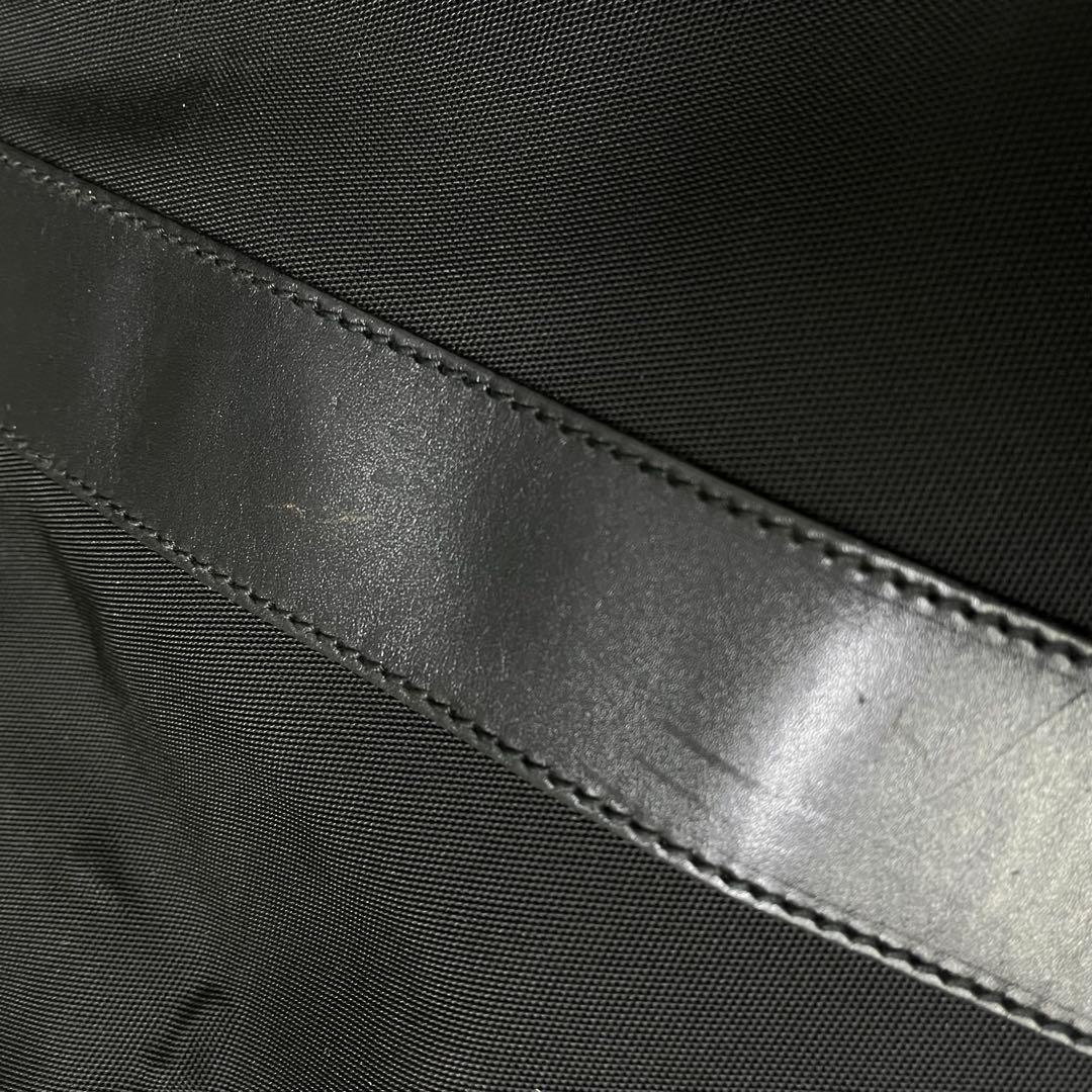 GUCCI グッチ 大容量 ボストンバッグ ナイロン レザー 2WAY ブラック