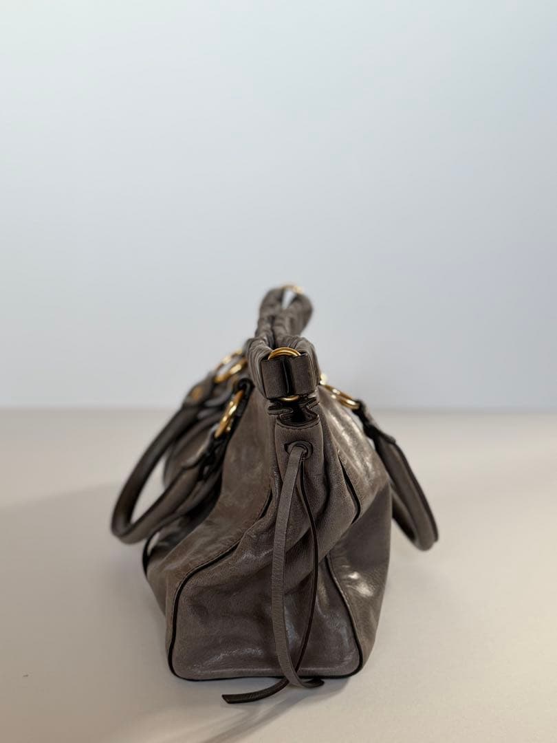 .com　miu miu ヴィッテロルクス ハンドバッグ グレー