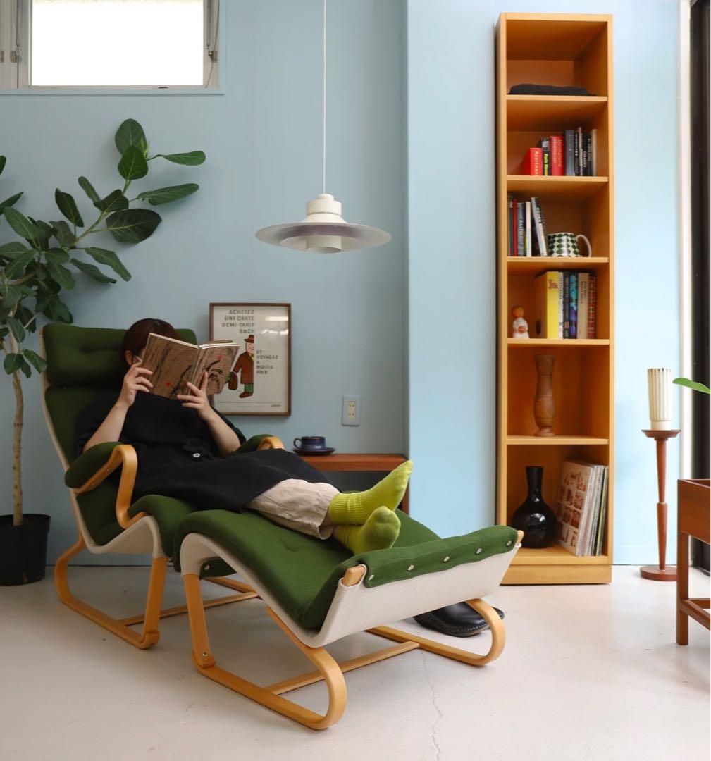 天童木工・ブルーノ・マットソン・ハイバックチェア・オットマン・セット