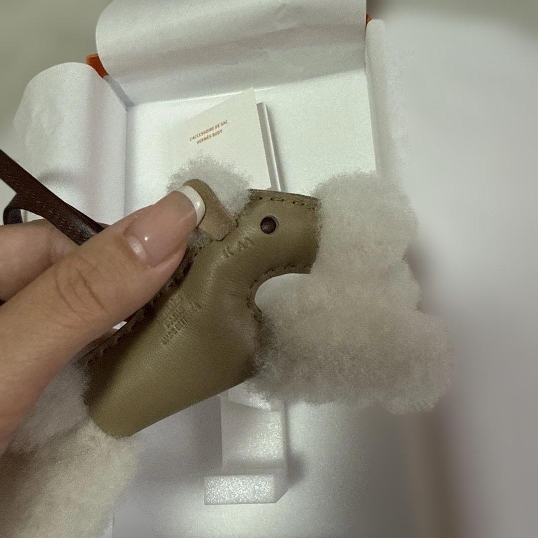 【新品未使用】HERMES バディチャーム K刻印 ベージュマルファ
