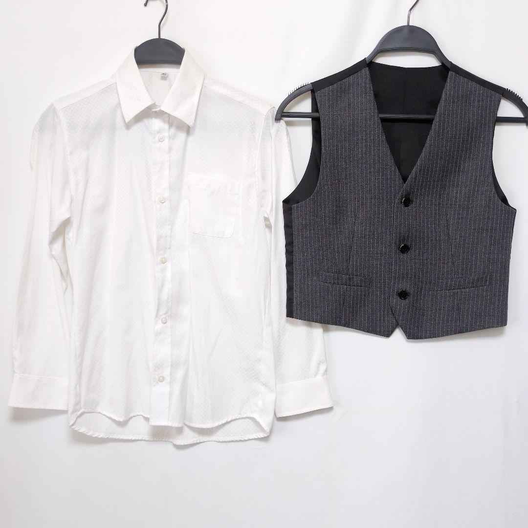 極美品 ワンダーファクトリー キッズフォーマル ストライプ グレー 卒業 入学