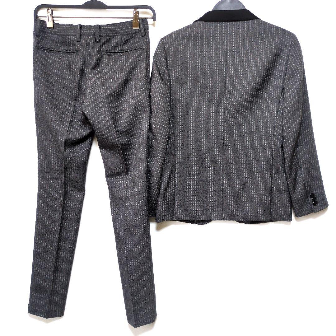 極美品 ワンダーファクトリー キッズフォーマル ストライプ グレー 卒業 入学